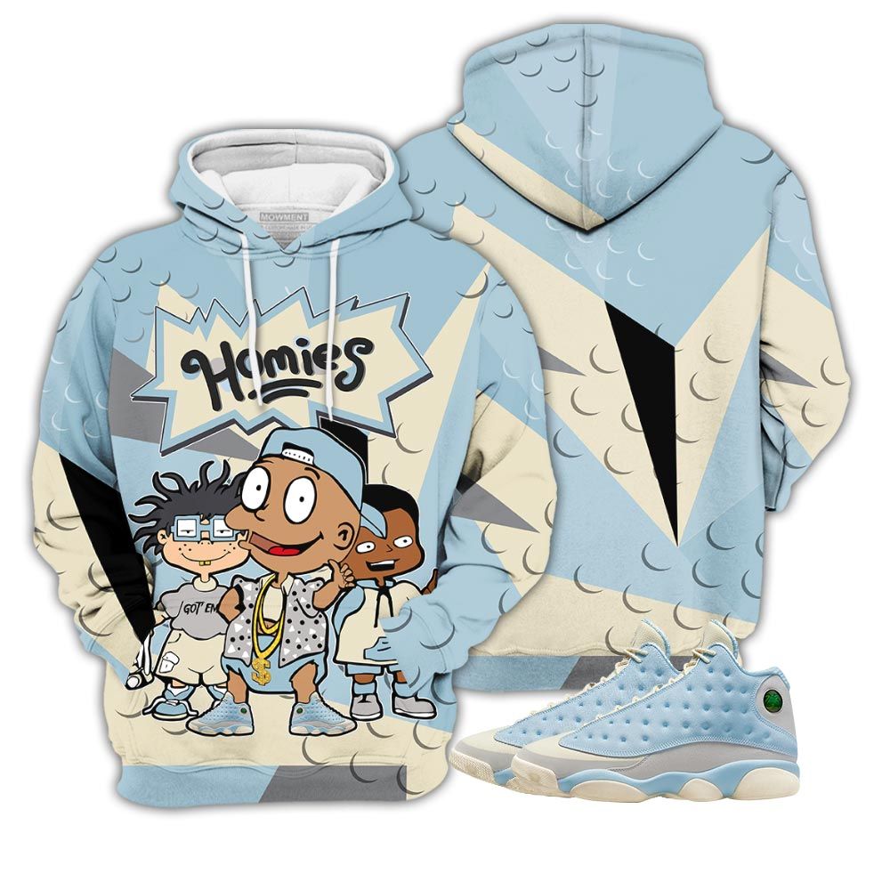 Dope Cartoon 90S Homies Sneaker Shirt Match Solefly 13S, Jordan 13 Retro Solefly Hoodie Sweatshirt Tee All Over Print MKO Shirt