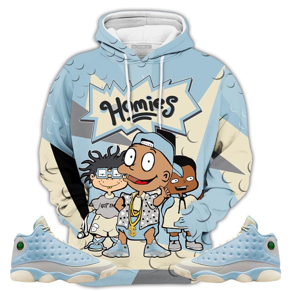Dope Cartoon 90S Homies Sneaker Shirt Match Solefly 13S, Jordan 13 Retro Solefly Hoodie Sweatshirt Tee All Over Print MKO Shirt