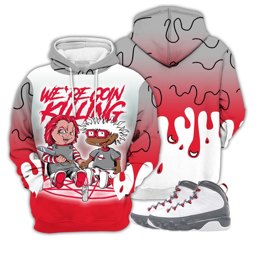 Dope Chucky Chuckie Rugrats Horror Sneaker Shirt Match Fire Red 9S, Jordan 9 Retro Fire Red Hoodie Sweatshirt Tee All Over Print MKO Shirt