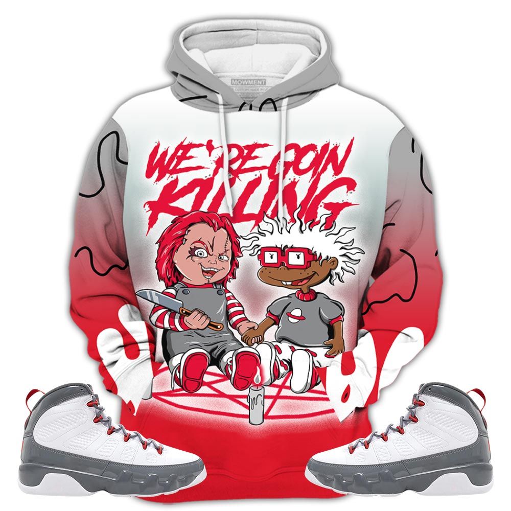Dope Chucky Chuckie Rugrats Horror Sneaker Shirt Match Fire Red 9S, Jordan 9 Retro Fire Red Hoodie Sweatshirt Tee All Over Print MKO Shirt