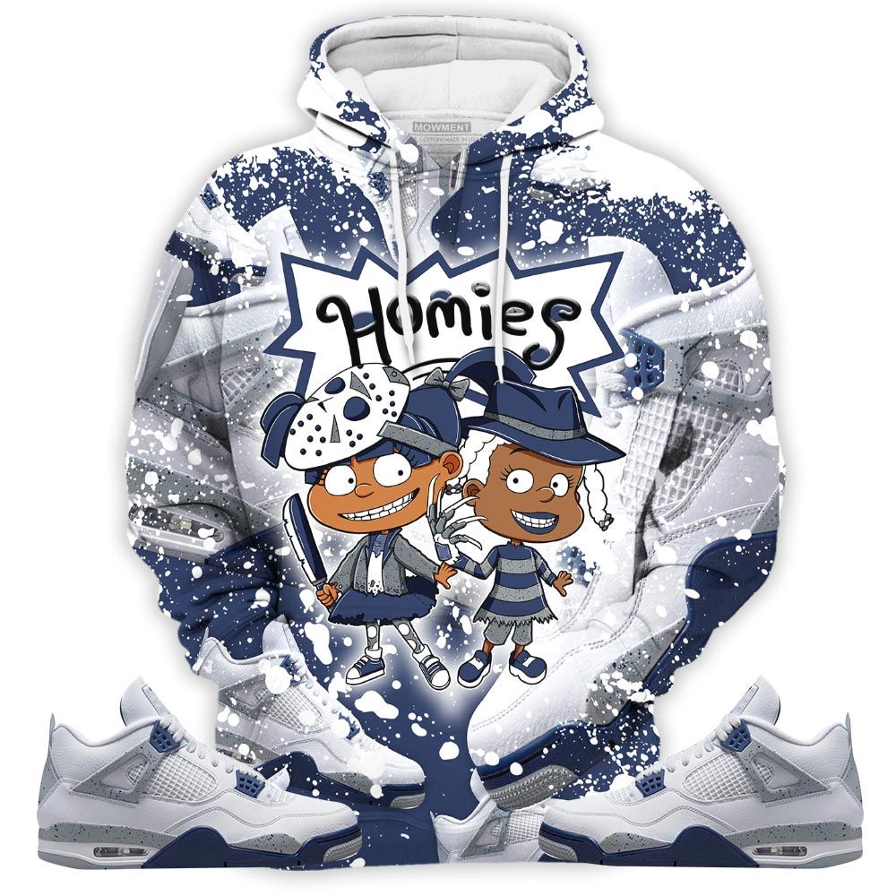 Dope Homies Rugrats Susie Horror Sneaker Shirt Match Midnight Navy 4Stee Jordan 4 Retro Midnight Navy Hoodie Sweatshirt Tee All Over Print MKO Shirt