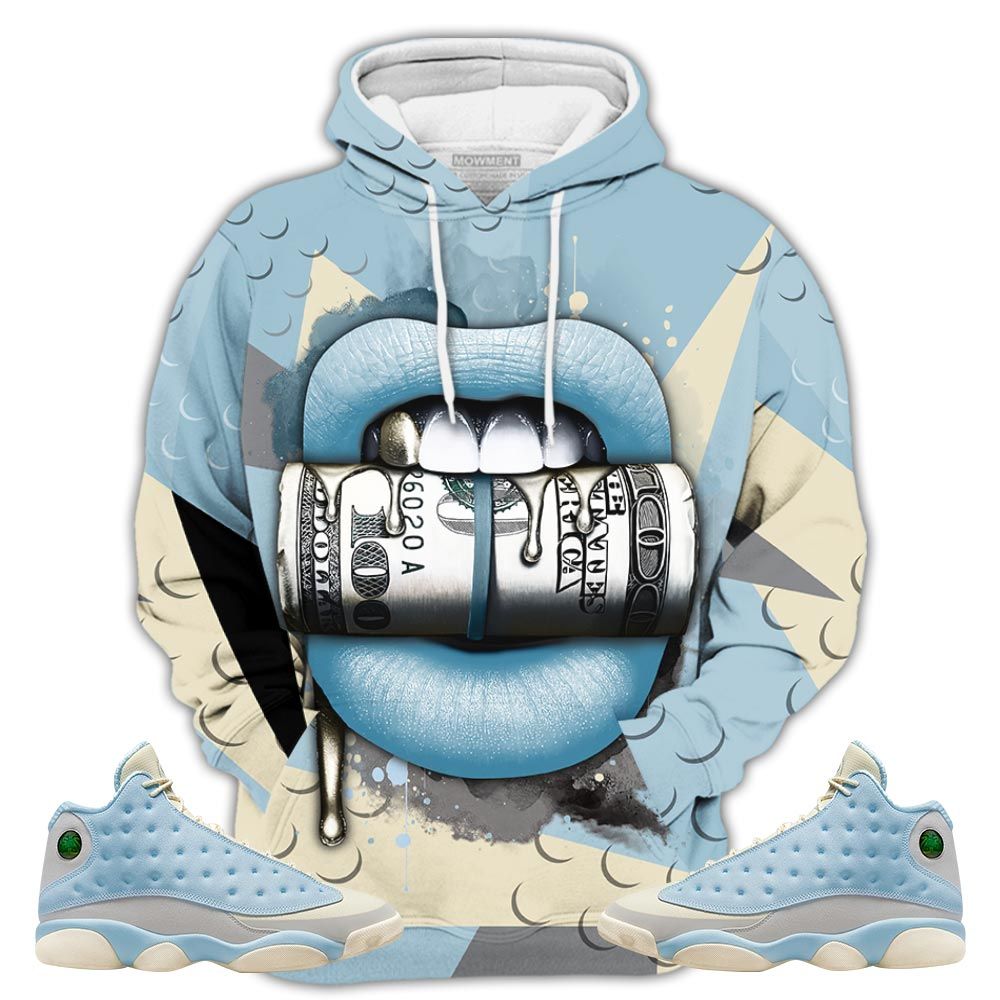Dope Lips With Money Sneaker Shirt Match Solefly 13S, Jordan 13 Retro Solefly Hoodie Sweatshirt Tee All Over Print MKO Shirt