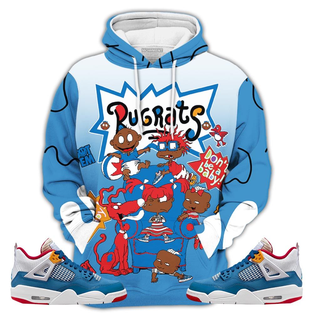 Dope Melanin Rugrats Kids Sneaker Shirt Match Retro Messy Room 4S, Jordan 4 Gs Messy Room Hoodie Sweatshirt Tee All Over Print MKO Shirt