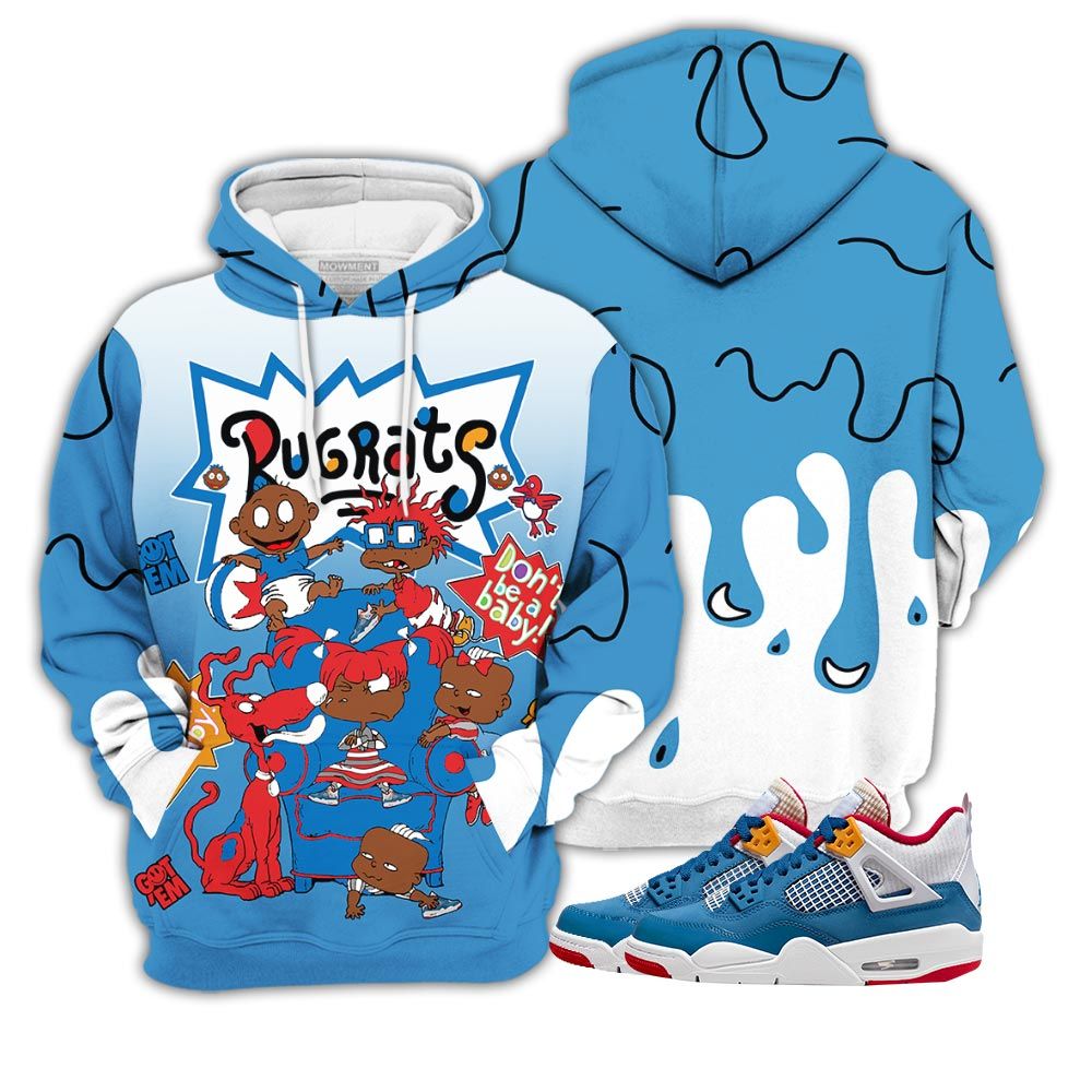 Dope Melanin Rugrats Kids Sneaker Shirt Match Retro Messy Room 4S, Jordan 4 Gs Messy Room Hoodie Sweatshirt Tee All Over Print MKO Shirt