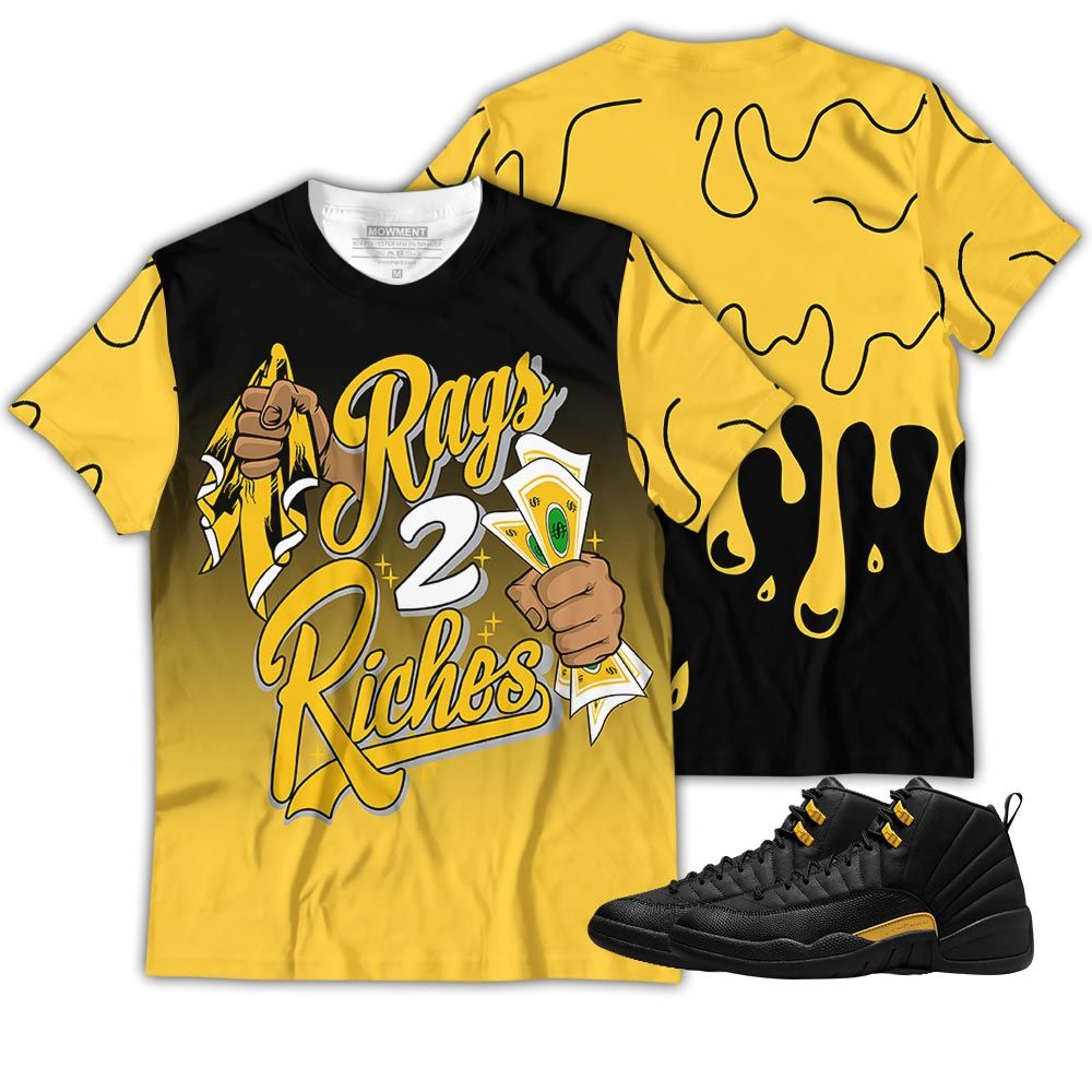 Dope Rag 2 Riches Number 12 Sneaker Shirt Match Black Taxi 12S, Jordan 12 Retro Black Taxi Hoodie Sweatshirt Tee All Over Print MKO Shirt Dope Rag 2 Riches Number 12 Sneaker Shirt Match Black Taxi 12S, Jordan 12 Retro Black Taxi Hoodie Sweatshirt Tee All Over Print MKO Shirt