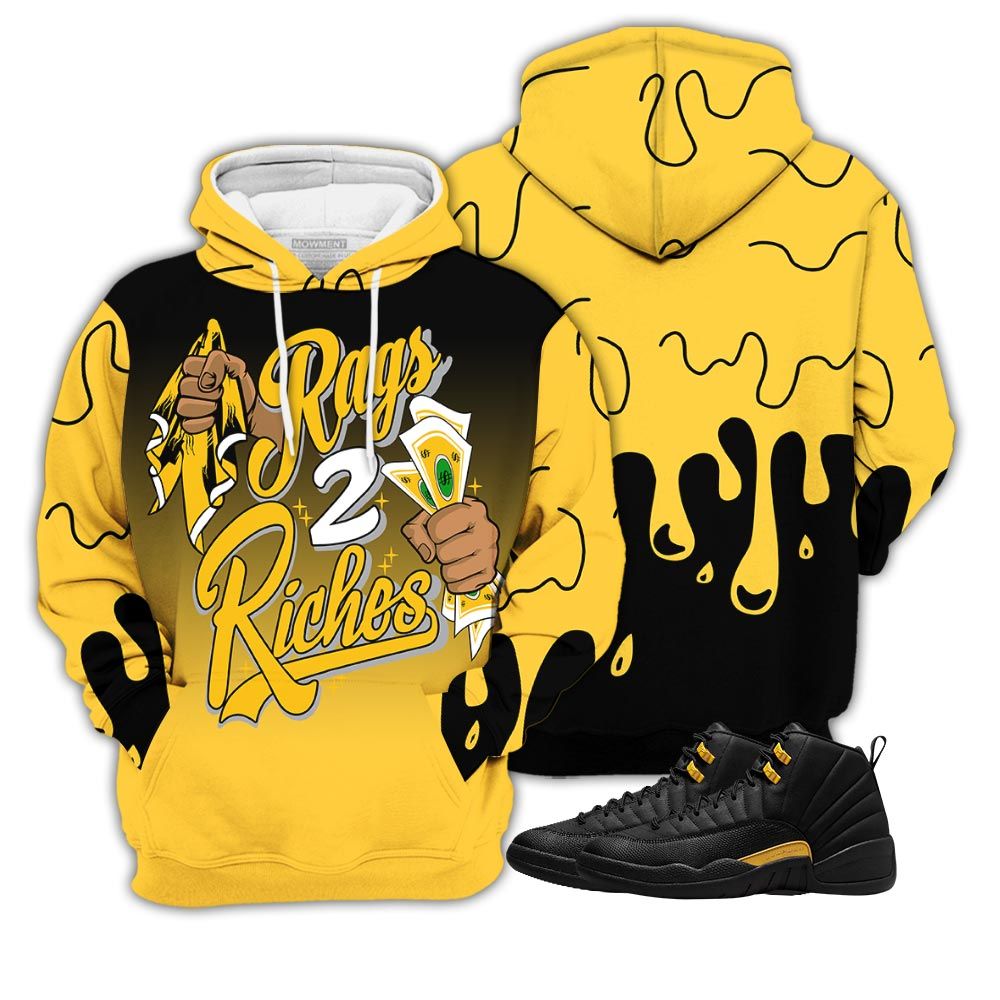 Dope Rag 2 Riches Number 12 Sneaker Shirt Match Black Taxi 12S, Jordan 12 Retro Black Taxi Hoodie Sweatshirt Tee All Over Print MKO Shirt Dope Rag 2 Riches Number 12 Sneaker Shirt Match Black Taxi 12S, Jordan 12 Retro Black Taxi Hoodie Sweatshirt Tee All Over Print MKO Shirt