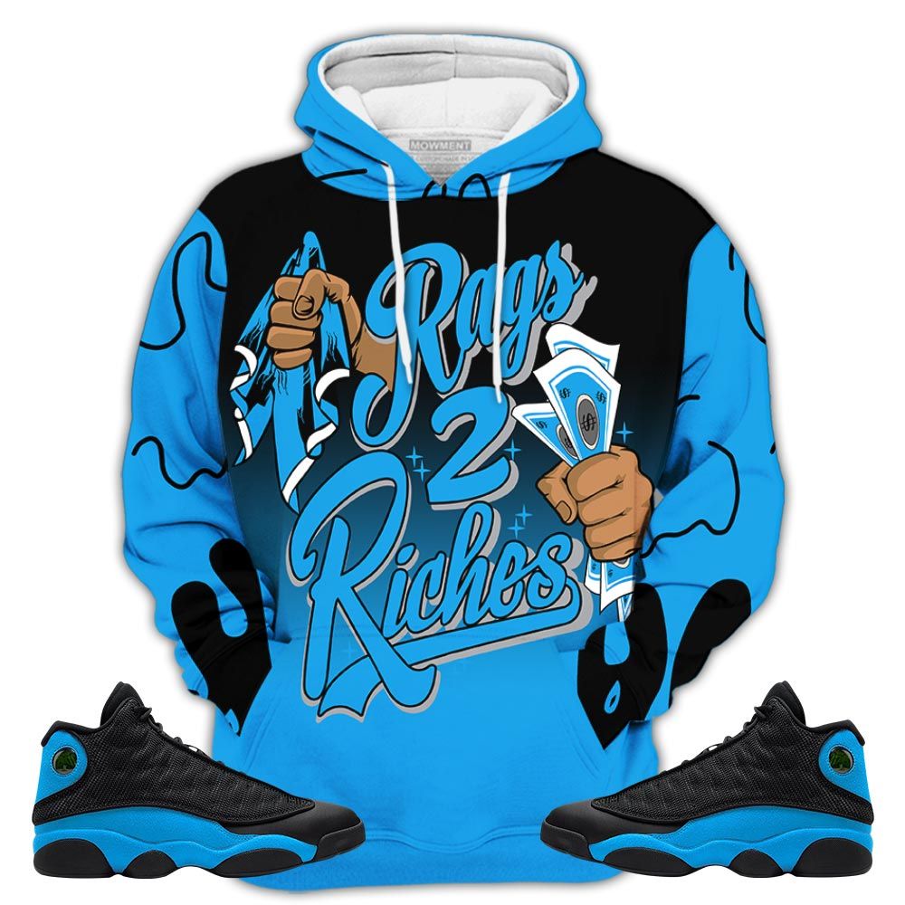Dope Rag 2 Riches Sneaker Shirt Match Black University Blue 13S, Jordan 13 Black University Blue 2022 Hoodie Sweatshirt Tee All Over Print MKO Shirt Dope Rag 2 Riches Sneaker Shirt Match Black University Blue 13S, Jordan 13 Black University Blue 2022 Hoodie Sweatshirt Tee All Over Print MKO Shirt