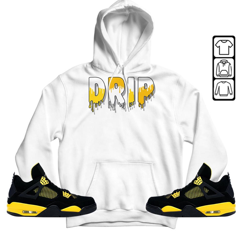 Drip Dripping Sneaker Shirt Match 2023 Thunder 4s, Jordan Retro 4 Thunder MKO T-Shirt