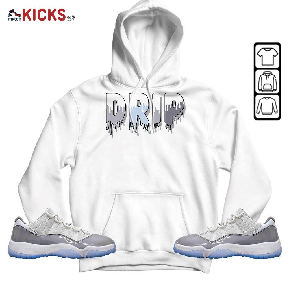 Drip Dripping Sneaker Shirt Match Cement Grey 11s, Jordan 11 Low Cement Grey MKO T-Shirt Drip Dripping Sneaker Shirt Match Cement Grey 11s, Jordan 11 Low Cement Grey MKO T-Shirt