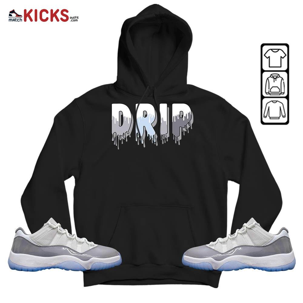Drip Dripping Sneaker Shirt Match Cement Grey 11s, Jordan 11 Low Cement Grey MKO T-Shirt Drip Dripping Sneaker Shirt Match Cement Grey 11s, Jordan 11 Low Cement Grey MKO T-Shirt