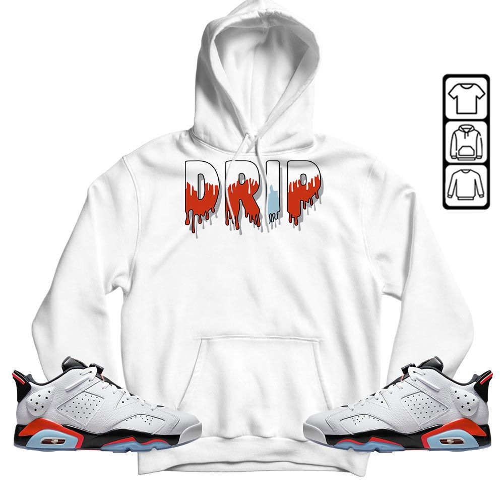 Drip Dripping Sneaker Shirt Match Golf White Infrared 6s, Jordan 6 Low Infrared MKO T-Shirt
