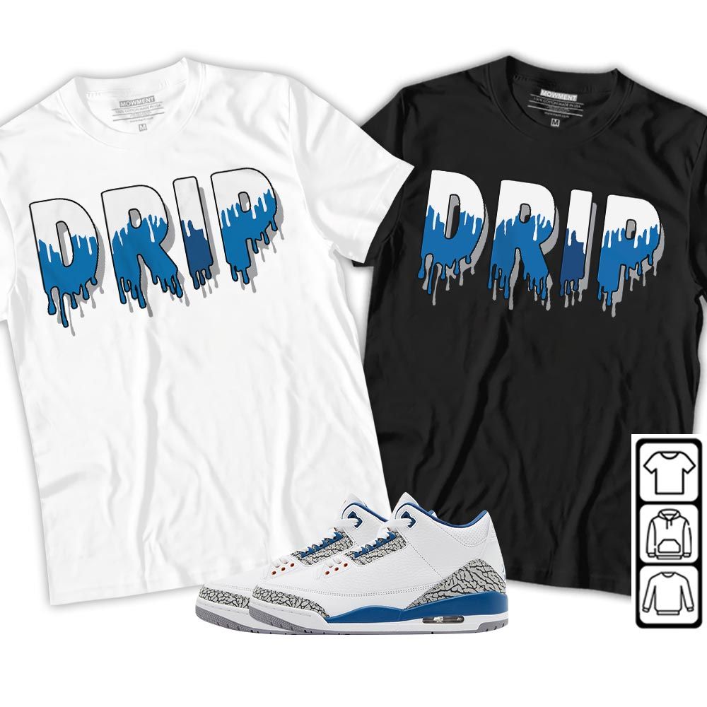 Drip Dripping Sneaker Shirt Match Wizards 3s, Jordan Retro 3 Wizards MKO T-Shirt Drip Dripping Sneaker Shirt Match Wizards 3s, Jordan Retro 3 Wizards MKO T-Shirt