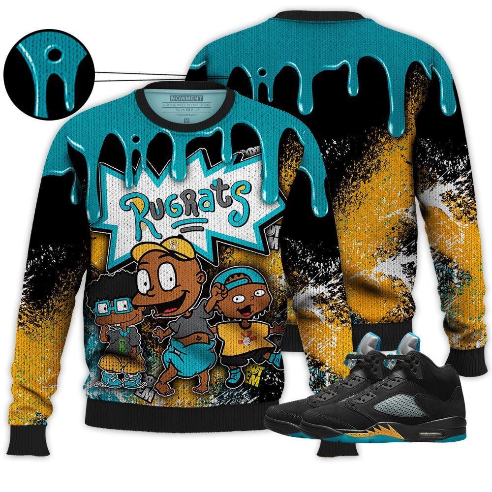 Drip Melanin Rugrats Kid Sneaker Shirt Match 2023 Retro Aqua 5S, Jordan 5 Aqua Hoodie Sweatshirt Tee All Over Print MKO Shirt Drip Melanin Rugrats Kid Sneaker Shirt Match 2023 Retro Aqua 5S, Jordan 5 Aqua Hoodie Sweatshirt Tee All Over Print MKO Shirt