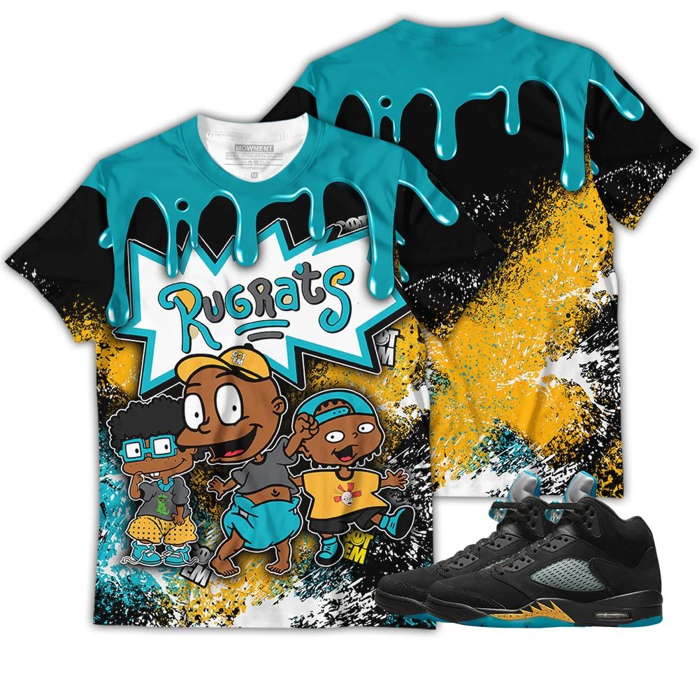 Drip Melanin Rugrats Kid Sneaker Shirt Match 2023 Retro Aqua 5S, Jordan 5 Aqua Hoodie Sweatshirt Tee All Over Print MKO Shirt Drip Melanin Rugrats Kid Sneaker Shirt Match 2023 Retro Aqua 5S, Jordan 5 Aqua Hoodie Sweatshirt Tee All Over Print MKO Shirt