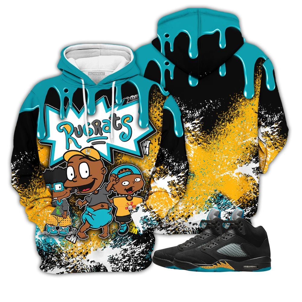 Drip Melanin Rugrats Kid Sneaker Shirt Match 2023 Retro Aqua 5S, Jordan 5 Aqua Hoodie Sweatshirt Tee All Over Print MKO Shirt Drip Melanin Rugrats Kid Sneaker Shirt Match 2023 Retro Aqua 5S, Jordan 5 Aqua Hoodie Sweatshirt Tee All Over Print MKO Shirt