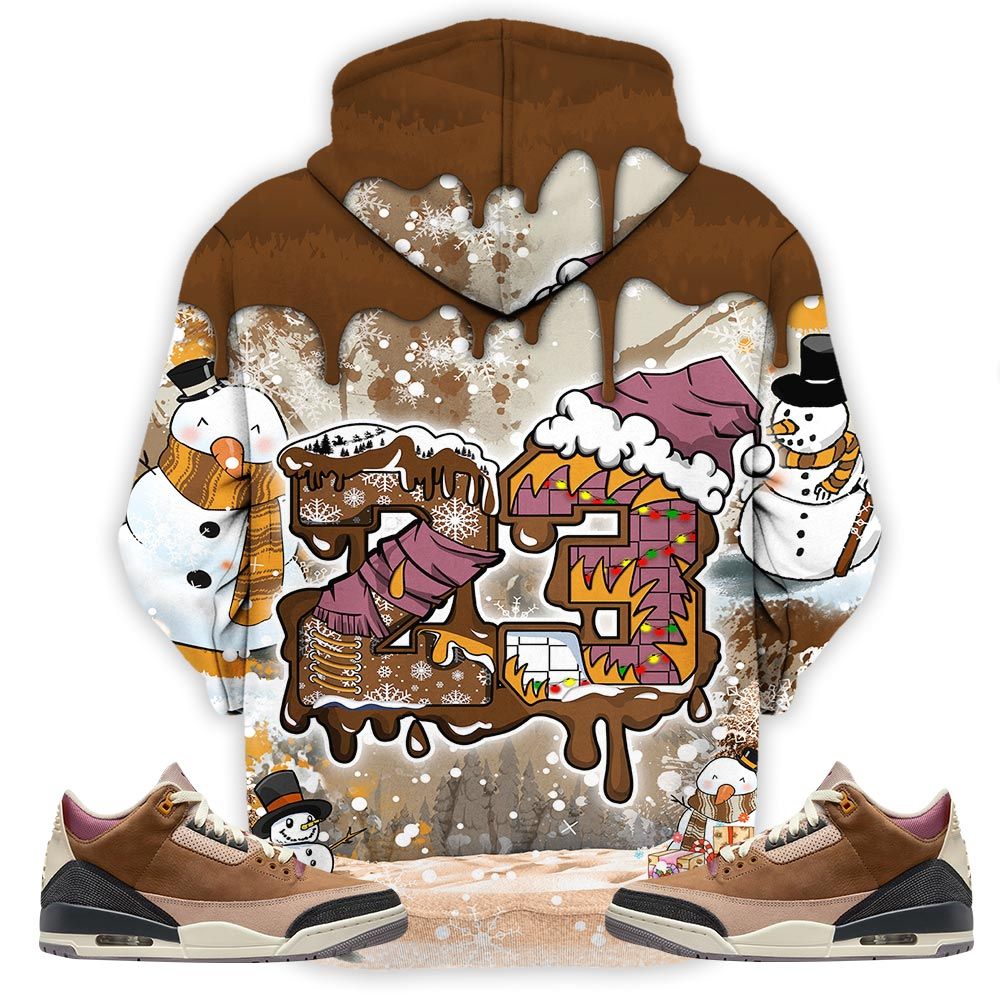Drip Number 23 Noel Sneaker Shirt Match Archaeo Brown 3S, Jordan 3 Archaeo Brown Hoodie Sweatshirt Tee All Over Print MKO Shirt