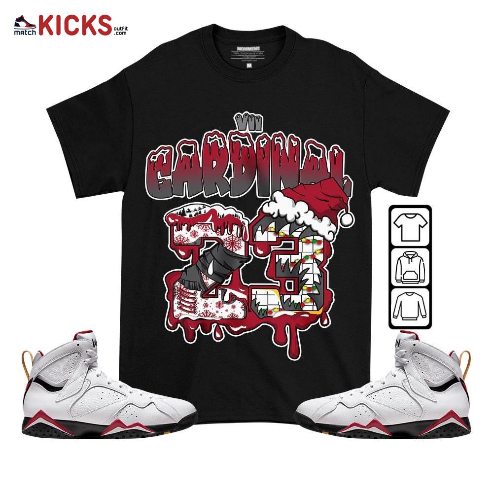 Drip Number 23 Noel Sneaker Shirt Match Cardinal 7s, Jordan 7 Retro Cardinal MKO T-Shirt