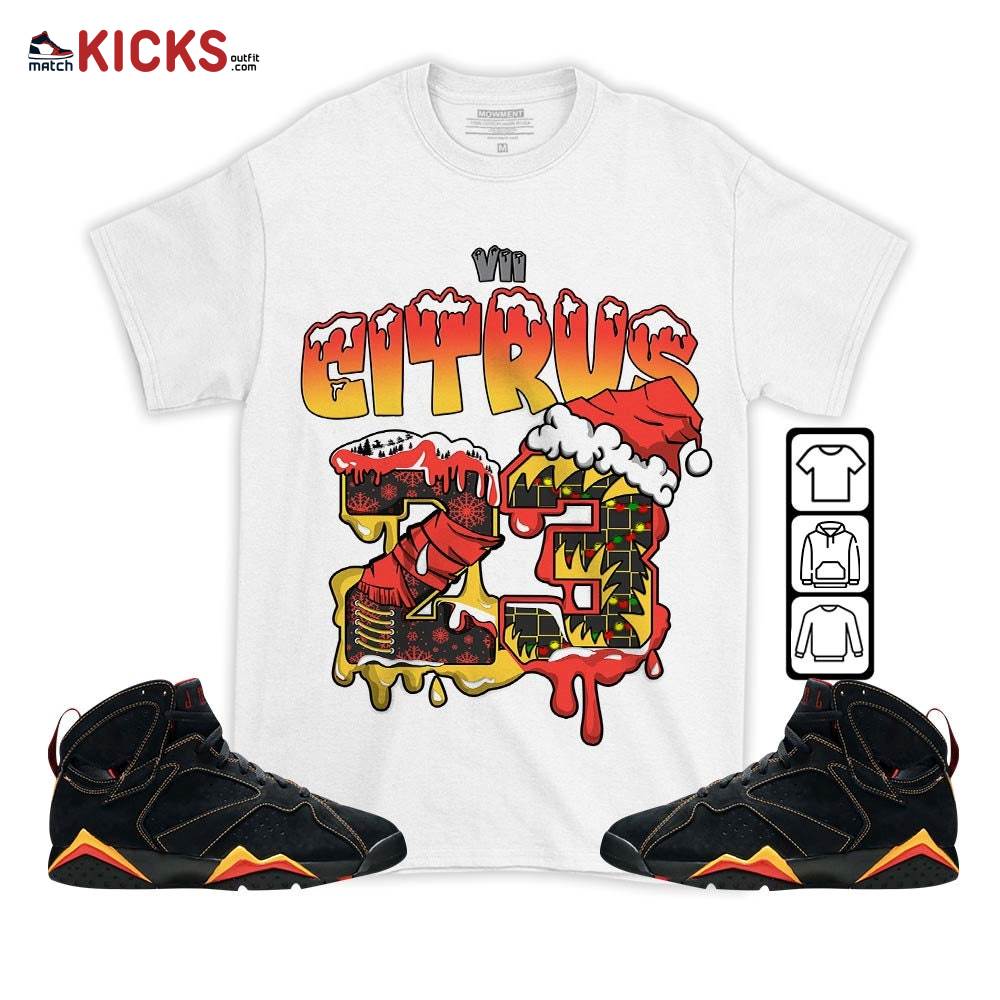 Drip Number 23 Noel Sneaker Shirt Match Citrus 7s, Jordan 7 Retro Citrus MKO T-Shirt Drip Number 23 Noel Sneaker Shirt Match Citrus 7s, Jordan 7 Retro Citrus MKO T-Shirt