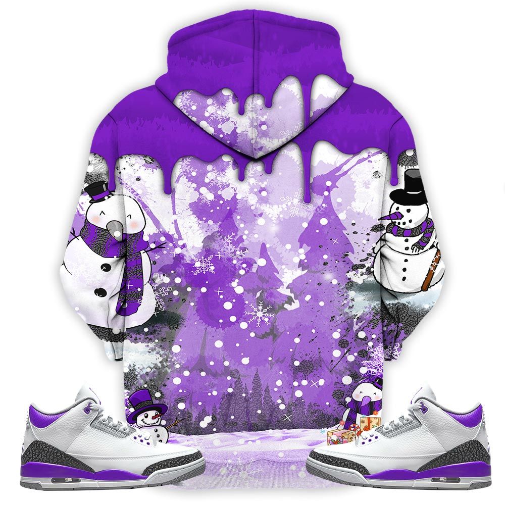 Drip Number 23 Noel Sneaker Shirt Match Dark Iris 3S, Jordan 3 Retro Dark Iris Hoodie Sweatshirt Tee All Over Print MKO Shirt