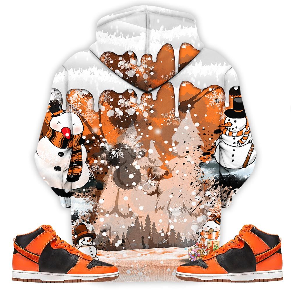 Drip Number 23 Noel Sneaker Shirt Match Dunk Black Orange, Dunk High Gs Safety Orange Hoodie Sweatshirt Tee All Over Print MKO Shirt