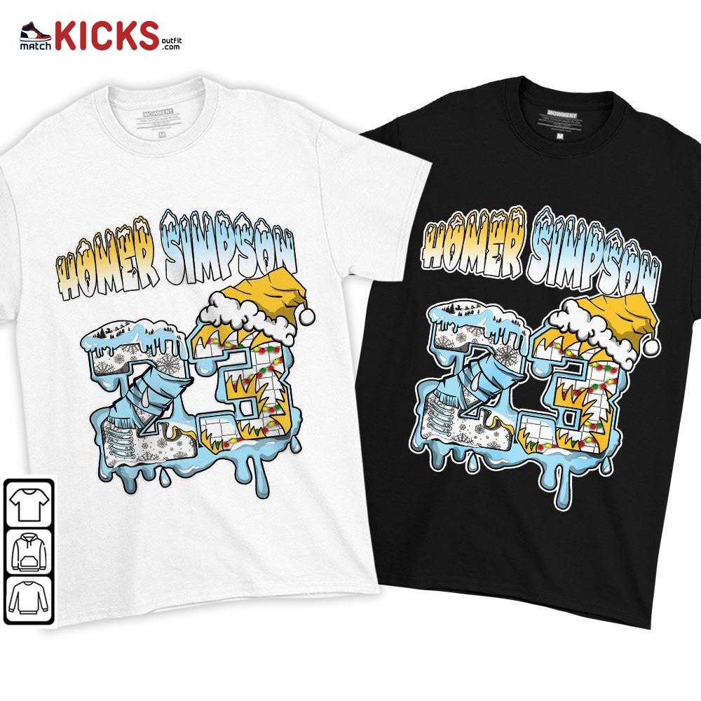 Drip Number 23 Noel Sneaker Shirt Match Dunk High Blue Chill, Dunk High Homer Simpson MKO T-Shirt Drip Number 23 Noel Sneaker Shirt Match Dunk High Blue Chill, Dunk High Homer Simpson MKO T-Shirt
