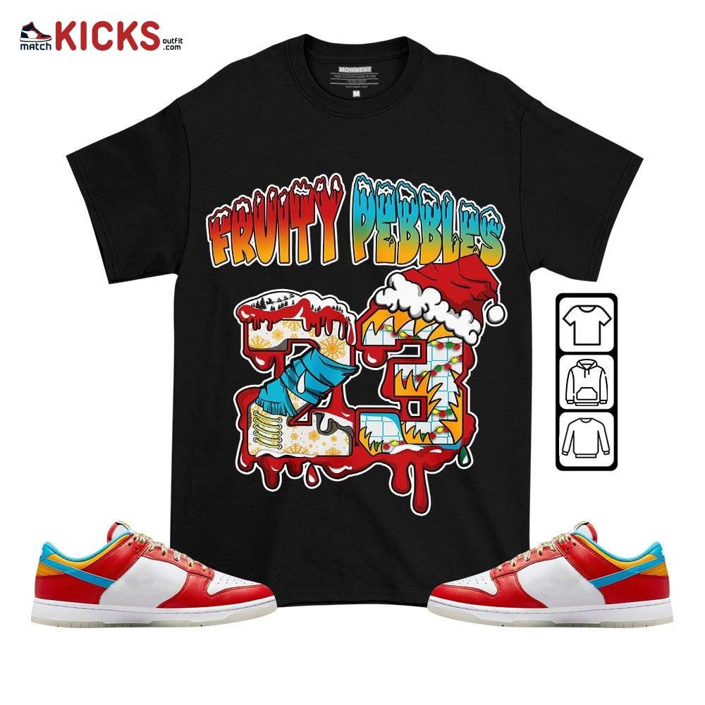 Drip Number 23 Noel Sneaker Shirt Match Fruity Pebbles Shoes, Dunk Low Fruity Pebbles MKO T-Shirt