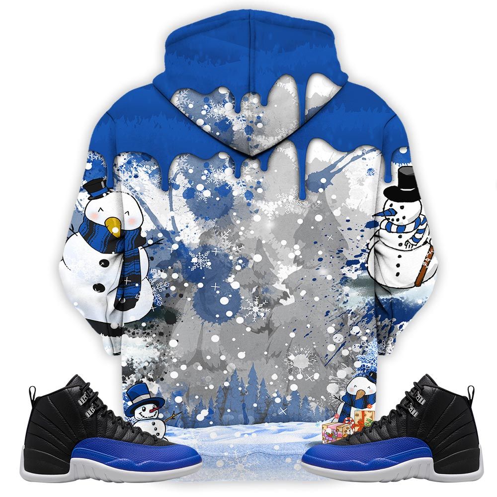 Drip Number 23 Noel Sneaker Shirt Match Hyper Royal 12S, Jordan 12 Hyper Royal Hoodie Sweatshirt Tee All Over Print MKO Shirt
