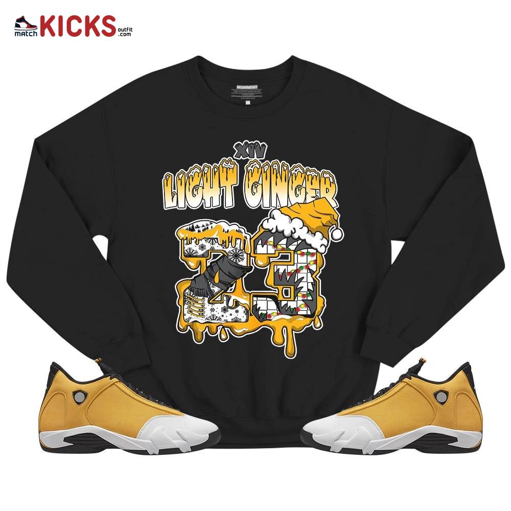 Drip Number 23 Noel Sneaker Shirt Match Light Ginger 14s, Jordan 14 Retro Light Ginger MKO T-Shirt Drip Number 23 Noel Sneaker Shirt Match Light Ginger 14s, Jordan 14 Retro Light Ginger MKO T-Shirt
