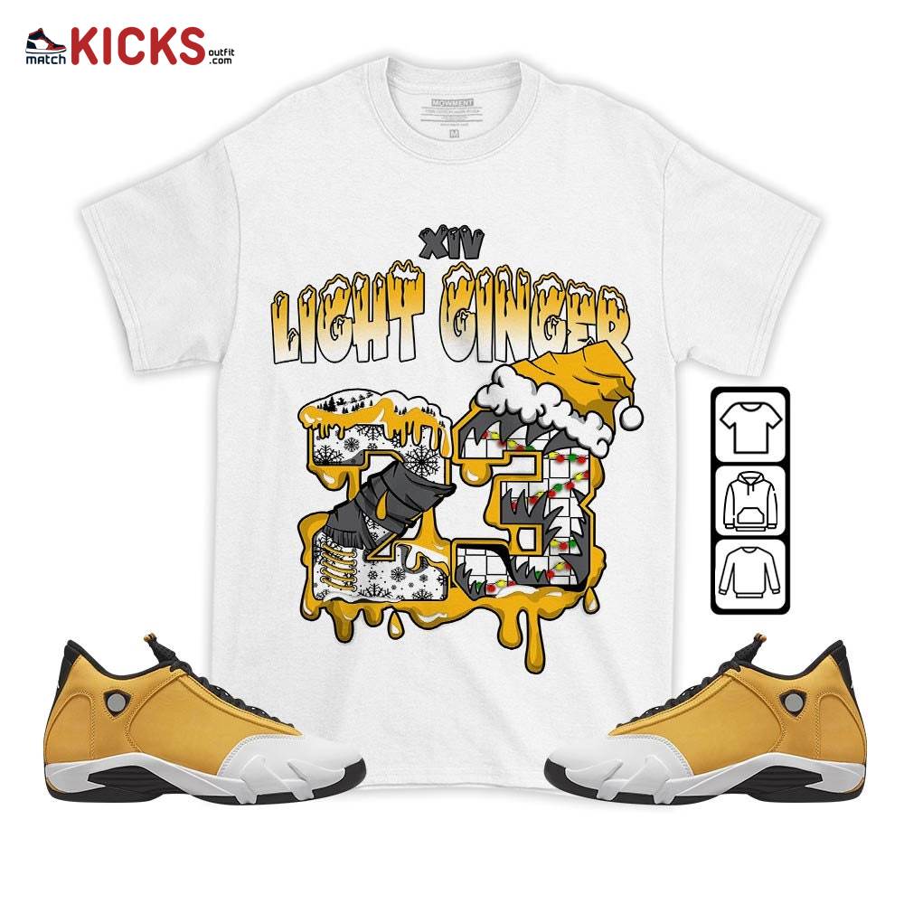 Drip Number 23 Noel Sneaker Shirt Match Light Ginger 14s, Jordan 14 Retro Light Ginger MKO T-Shirt Drip Number 23 Noel Sneaker Shirt Match Light Ginger 14s, Jordan 14 Retro Light Ginger MKO T-Shirt