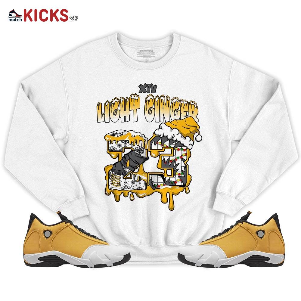 Drip Number 23 Noel Sneaker Shirt Match Light Ginger 14s, Jordan 14 Retro Light Ginger MKO T-Shirt Drip Number 23 Noel Sneaker Shirt Match Light Ginger 14s, Jordan 14 Retro Light Ginger MKO T-Shirt