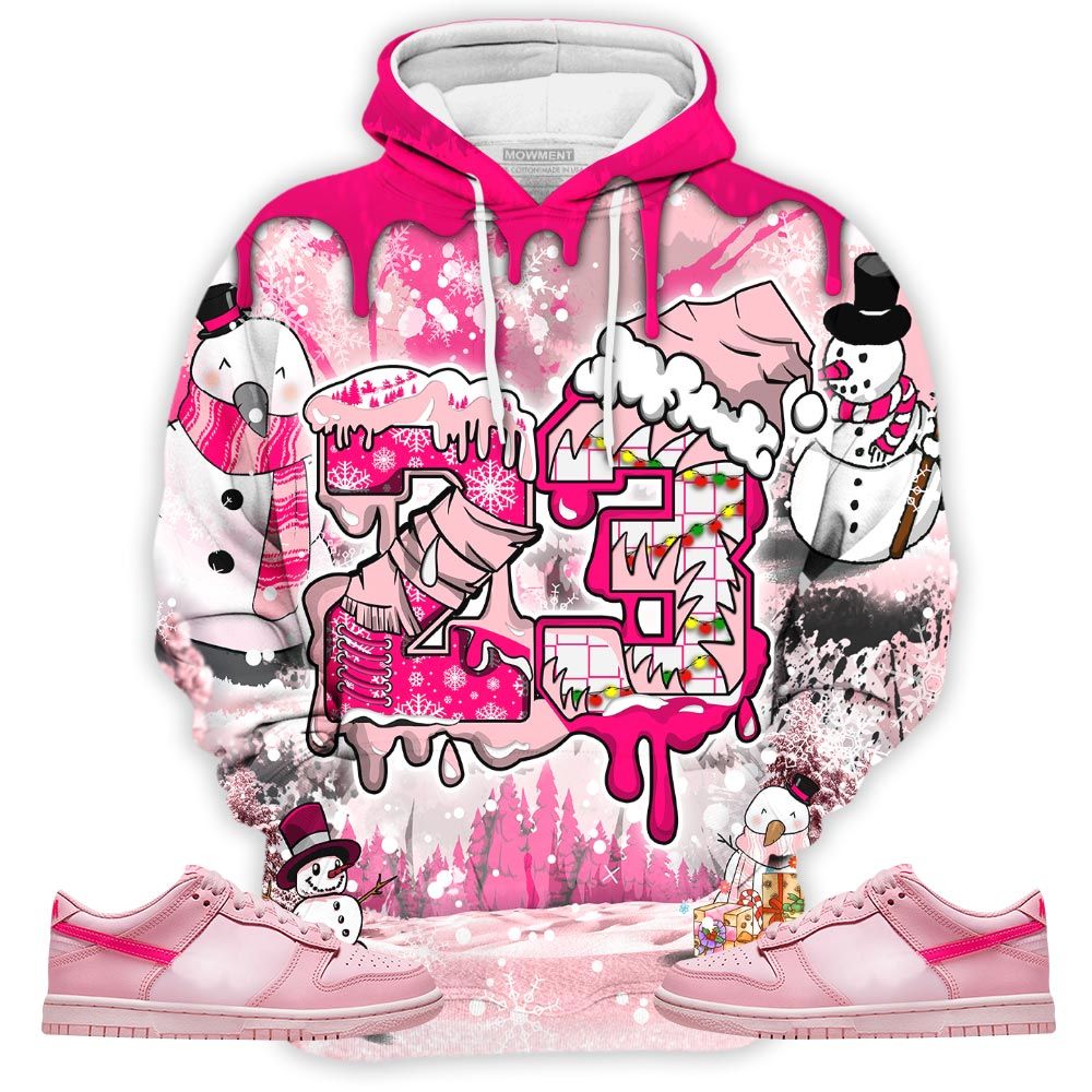 Drip Number 23 Noel Sneaker Shirt Match Low Triple Pink, Dunk Low Triple Pink Hoodie Sweatshirt Tee All Over Print MKO Shirt