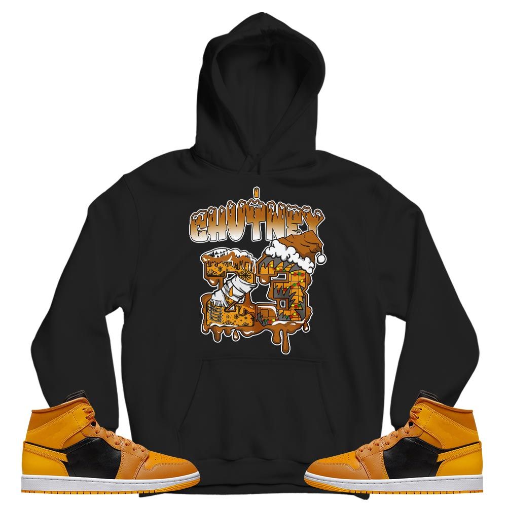 Drip Number 23 Noel Sneaker Shirt Match Mid Chutney 1s, Jordan 1 Mid Chutney MKO T-Shirt