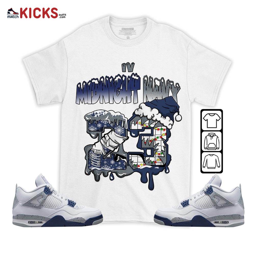 Drip Number 23 Noel Sneaker Shirt Match Midnight Navy 4s, Jordan 4 Retro Midnight Navy MKO T-Shirt Drip Number 23 Noel Sneaker Shirt Match Midnight Navy 4s, Jordan 4 Retro Midnight Navy MKO T-Shirt