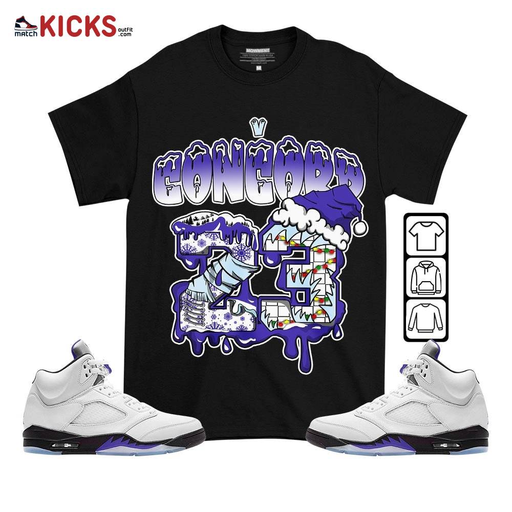 Drip Number 23 Noel Sneaker Shirt Match Retro Concord 5s, Jordan 5 Retro Concord MKO T-Shirt