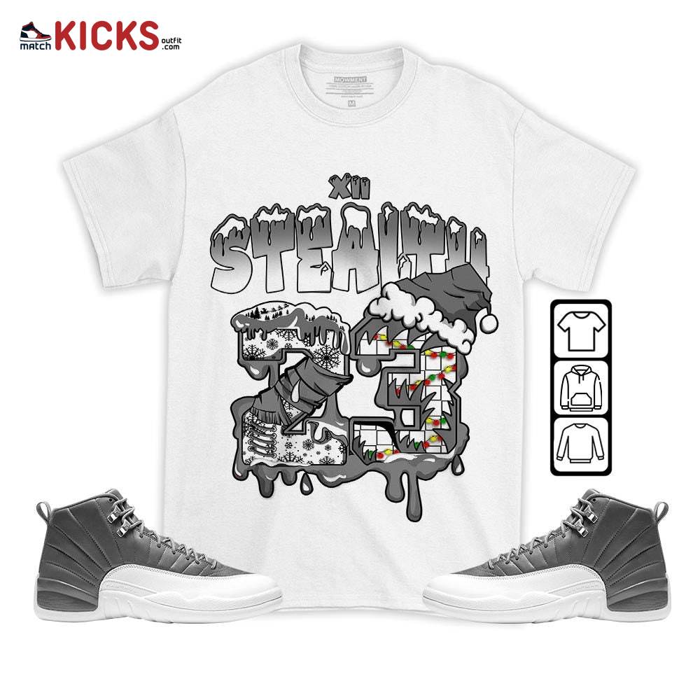 Drip Number 23 Noel Sneaker Shirt Match Retro Stealth 12s, Jordan 12 Retro Stealth MKO T-Shirt