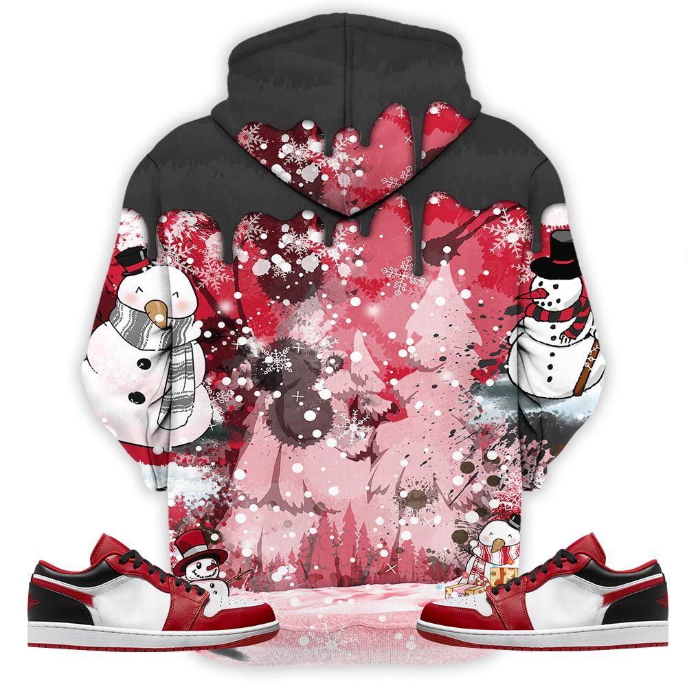 Drip Number 23 Noel Sneaker Shirt Match Reverse Black Toe 1S, Jordan 1 Low Reverse Black Toe Hoodie Sweatshirt Tee All Over Print MKO Shirt