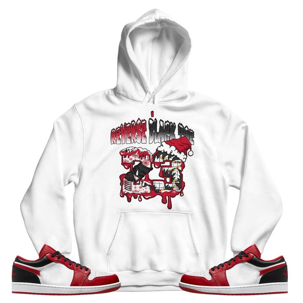 Drip Number 23 Noel Sneaker Shirt Match Reverse Black Toe 1s, Jordan 1 Low Reverse Black Toe MKO T-Shirt Drip Number 23 Noel Sneaker Shirt Match Reverse Black Toe 1s, Jordan 1 Low Reverse Black Toe MKO T-Shirt