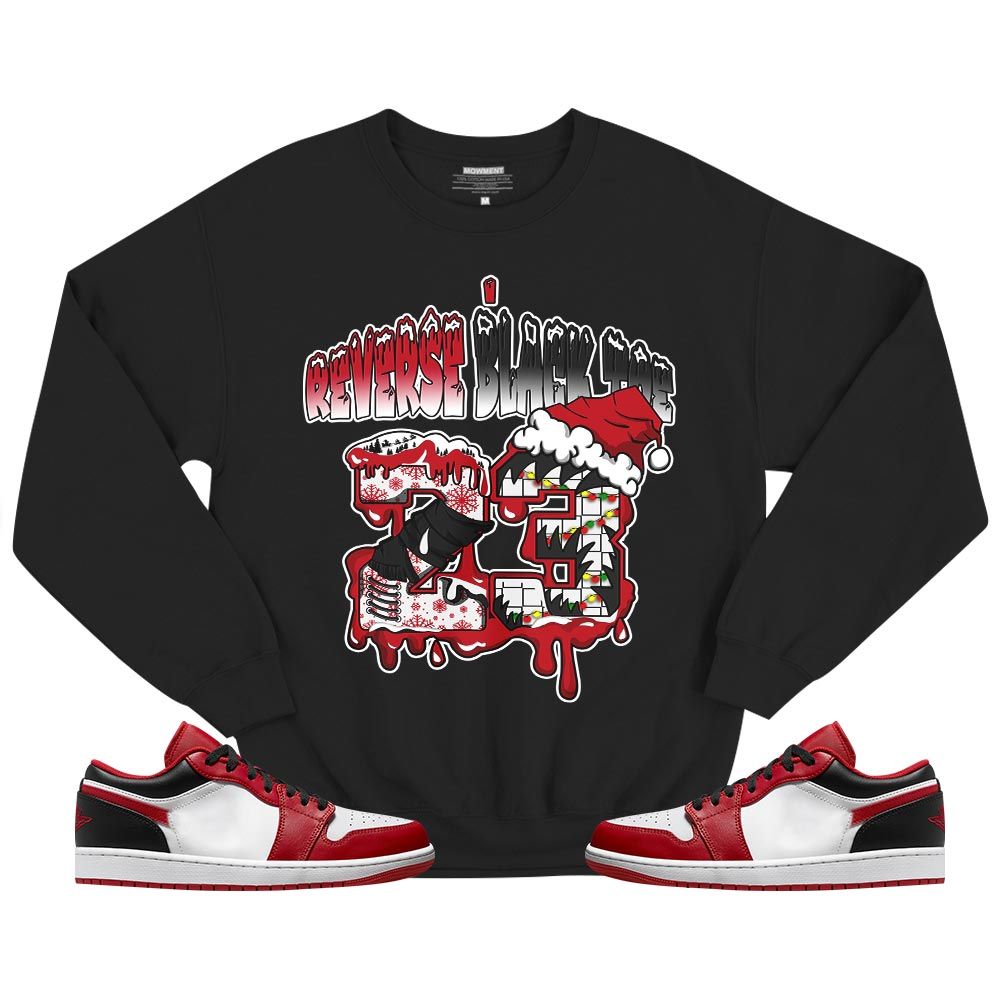 Drip Number 23 Noel Sneaker Shirt Match Reverse Black Toe 1s, Jordan 1 Low Reverse Black Toe MKO T-Shirt Drip Number 23 Noel Sneaker Shirt Match Reverse Black Toe 1s, Jordan 1 Low Reverse Black Toe MKO T-Shirt