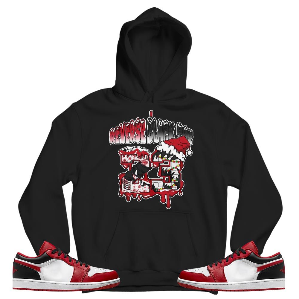 Drip Number 23 Noel Sneaker Shirt Match Reverse Black Toe 1s, Jordan 1 Low Reverse Black Toe MKO T-Shirt