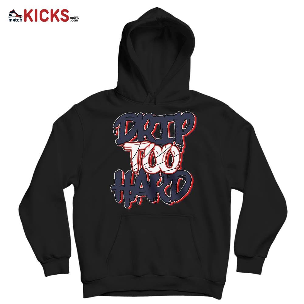 Drip Too Hard Sneaker Shirt Match 7 Neutral Indigo, Jordan 7 Quai 54 MKO T-Shirt Drip Too Hard Sneaker Shirt Match 7 Neutral Indigo, Jordan 7 Quai 54 MKO T-Shirt