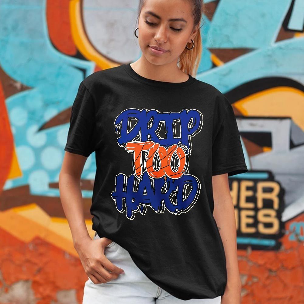 Drip Too Hard Sneaker Shirt Match Mid Knicks 1s, Jordan 1 Mid Knicks MKO T-Shirt Drip Too Hard Sneaker Shirt Match Mid Knicks 1s, Jordan 1 Mid Knicks MKO T-Shirt