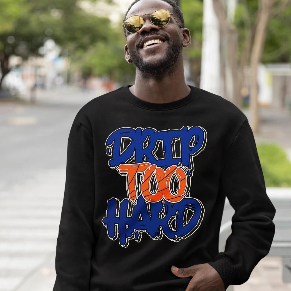 Drip Too Hard Sneaker Shirt Match Mid Knicks 1s, Jordan 1 Mid Knicks MKO T-Shirt Drip Too Hard Sneaker Shirt Match Mid Knicks 1s, Jordan 1 Mid Knicks MKO T-Shirt