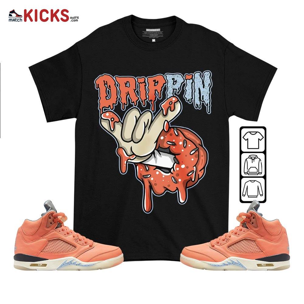 Drippin Donuts Sneaker Shirt Match Crimson Bliss 5s, Jordan 5 DJ Khaled Crimson Bliss MKO T-Shirt Drippin Donuts Sneaker Shirt Match Crimson Bliss 5s, Jordan 5 DJ Khaled Crimson Bliss MKO T-Shirt