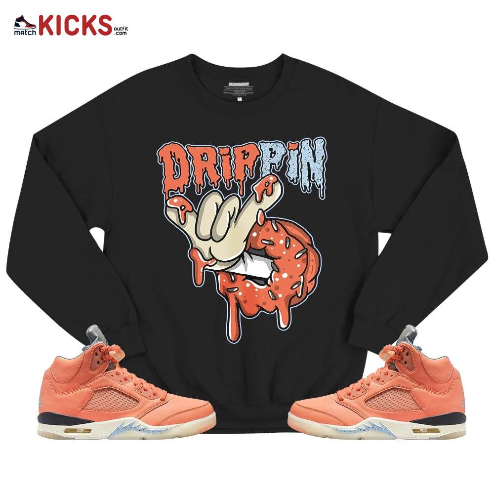 Drippin Donuts Sneaker Shirt Match Crimson Bliss 5s, Jordan 5 DJ Khaled Crimson Bliss MKO T-Shirt Drippin Donuts Sneaker Shirt Match Crimson Bliss 5s, Jordan 5 DJ Khaled Crimson Bliss MKO T-Shirt