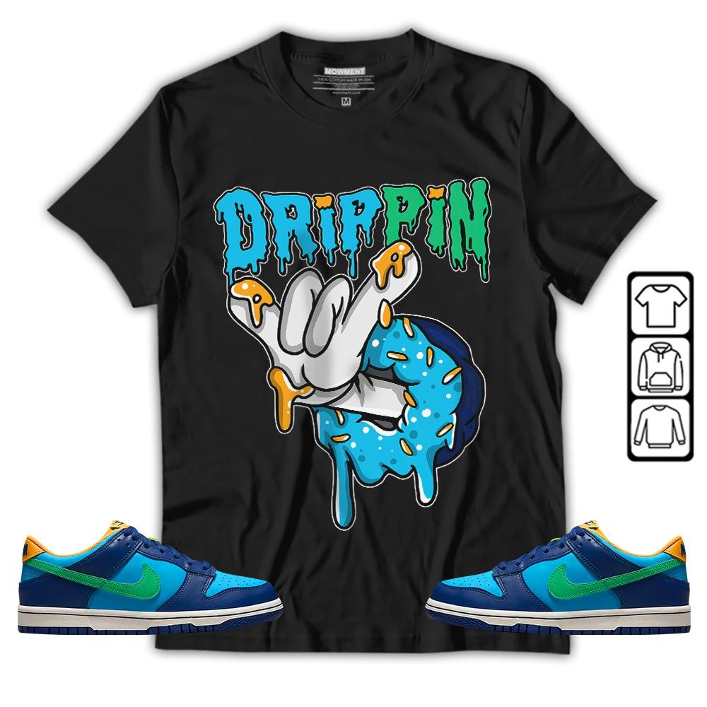 Drippin Donuts Sneaker Shirt Match Dunk Low GS Kyrie, Dunk Low GS Electric Algae MKO T-Shirt