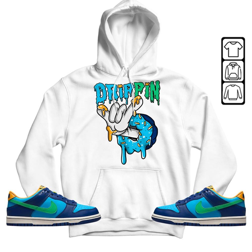 Drippin Donuts Sneaker Shirt Match Dunk Low GS Kyrie, Dunk Low GS Electric Algae MKO T-Shirt