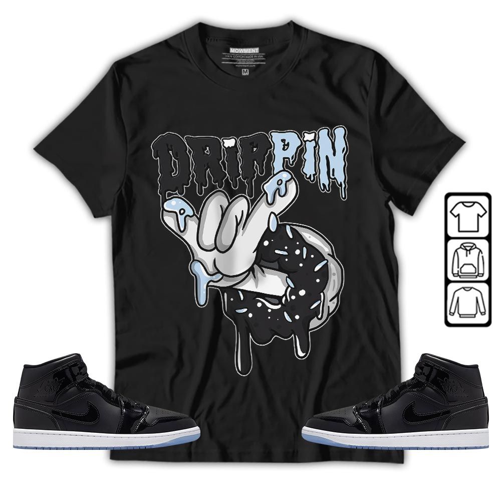 Drippin Donuts Sneaker Shirt Match Space Jam 1s, Jordan 1 Mid Space Jam MKO T-Shirt