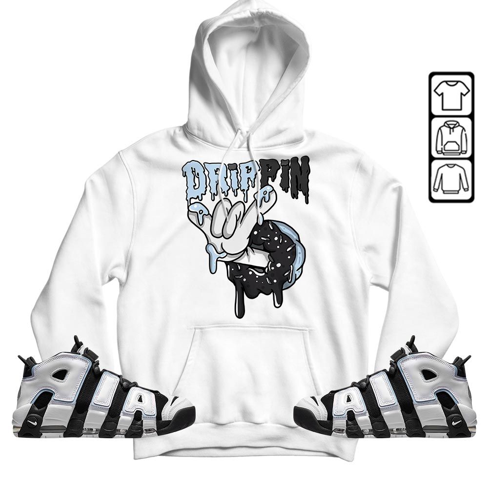 Drippin Donuts Sneaker Shirt Match Uptempo Cobalt Bliss, Air More Uptempo Cobalt Bliss MKO T-Shirt