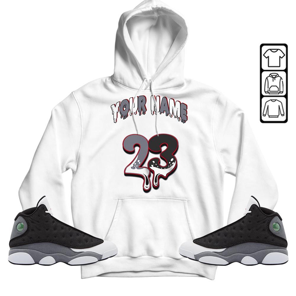 Dripping 23 Custom Sneaker Shirt Match Black Flint 13s, Jordan Retro 13 Black Flint MKO T-Shirt