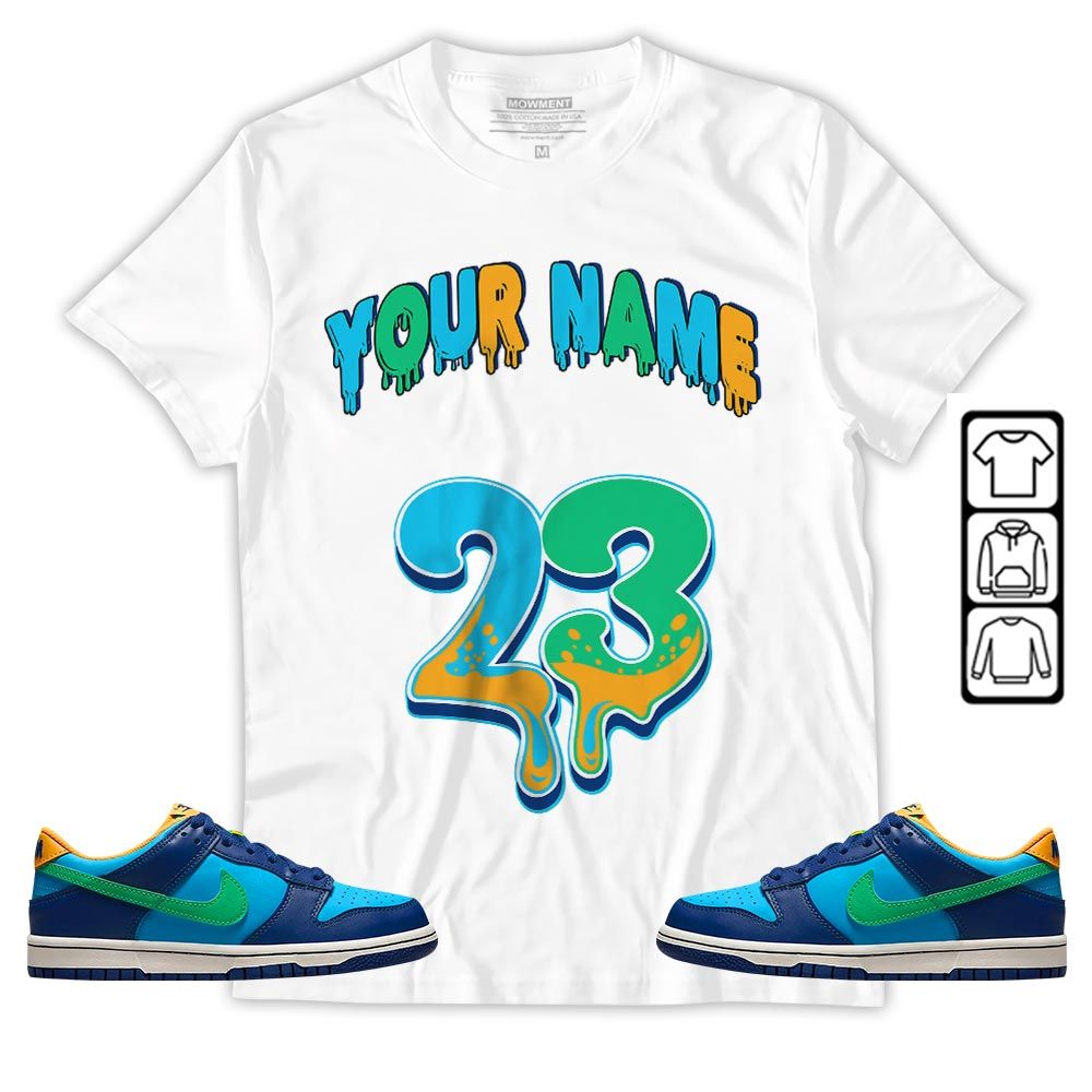 Dripping 23 Custom Sneaker Shirt Match Dunk Low GS Kyrie, Dunk Low GS Electric Algae MKO T-Shirt Dripping 23 Custom Sneaker Shirt Match Dunk Low GS Kyrie, Dunk Low GS Electric Algae MKO T-Shirt